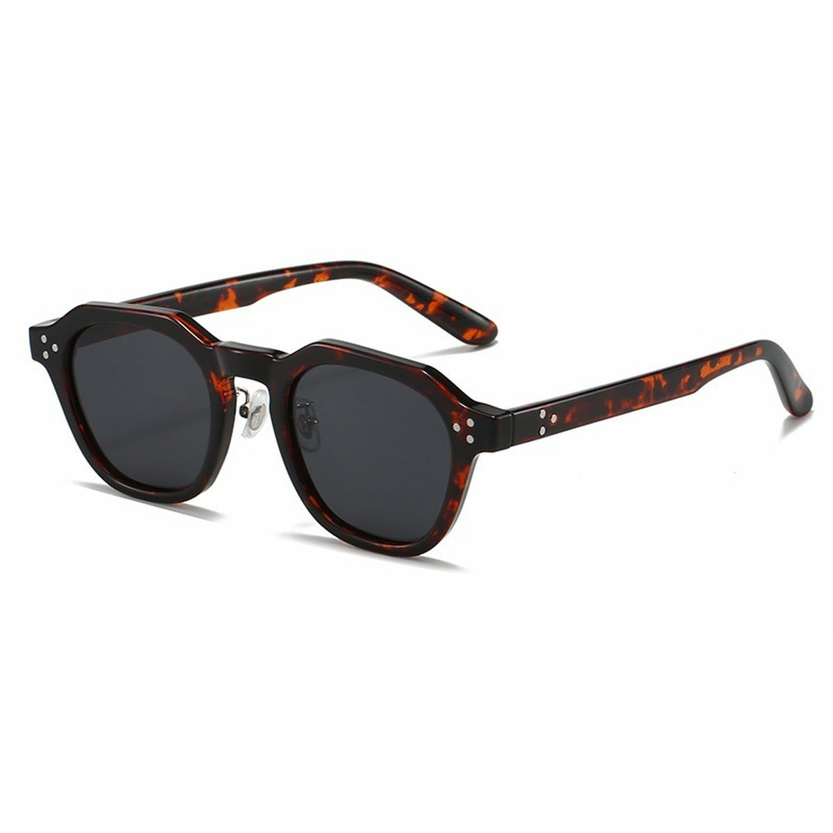 The Prescott sunglasses in Tortoiseshell with Smoke lenses, angled view