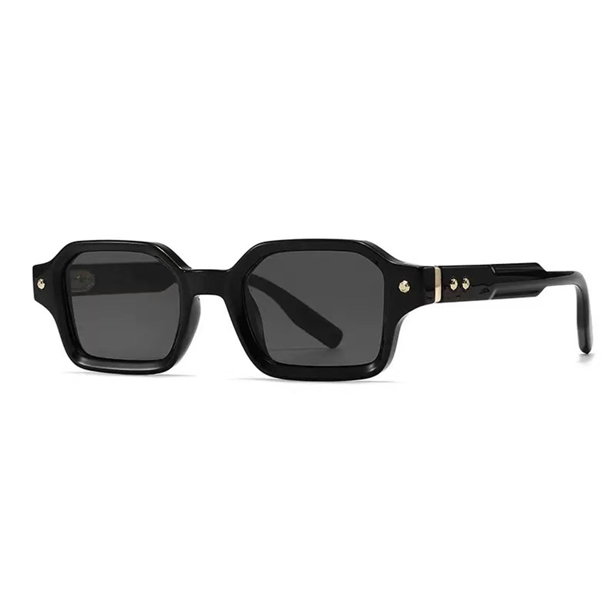 The Bennett | Square Sunglasses in Black / Grey