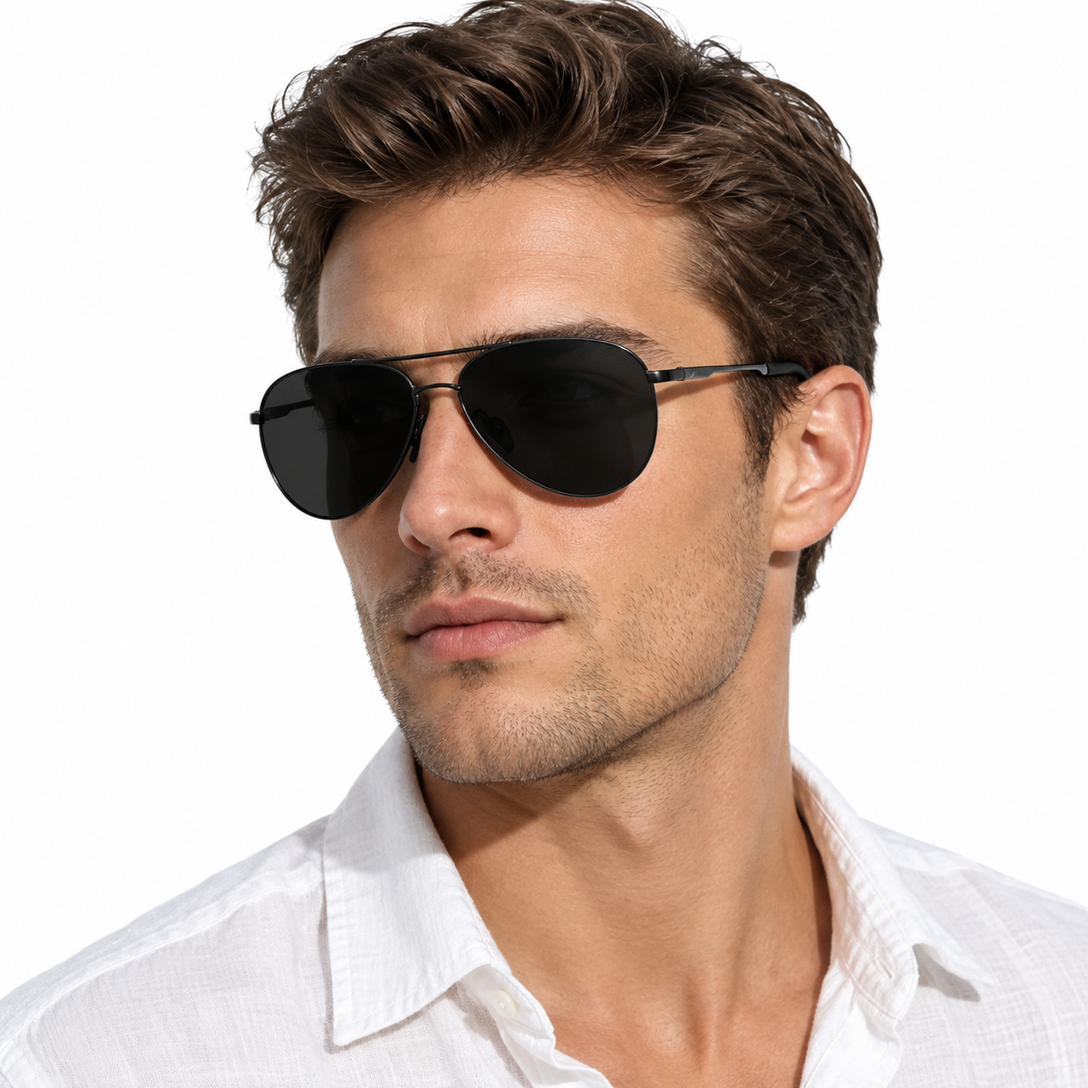 The Carson | Metal Aviator Sunglasses worn