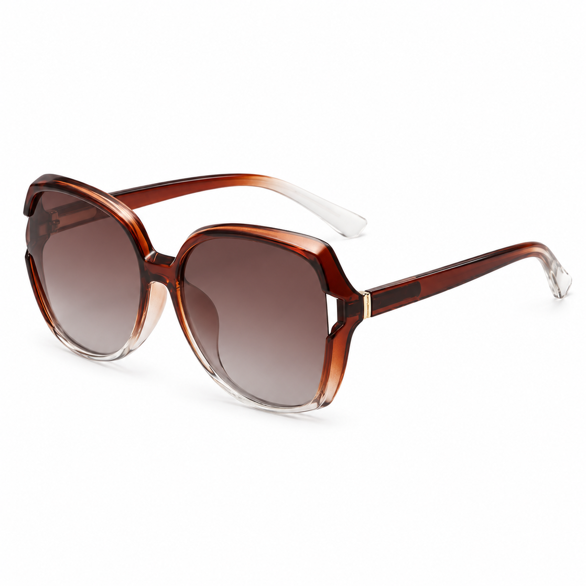 The Delaney | Oversized Butterfly Sunglasses in Brown / Brown Gradient
