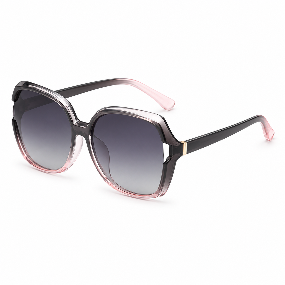 The Delaney | Oversized Butterfly Sunglasses in Grey Rose / Grey Gradient