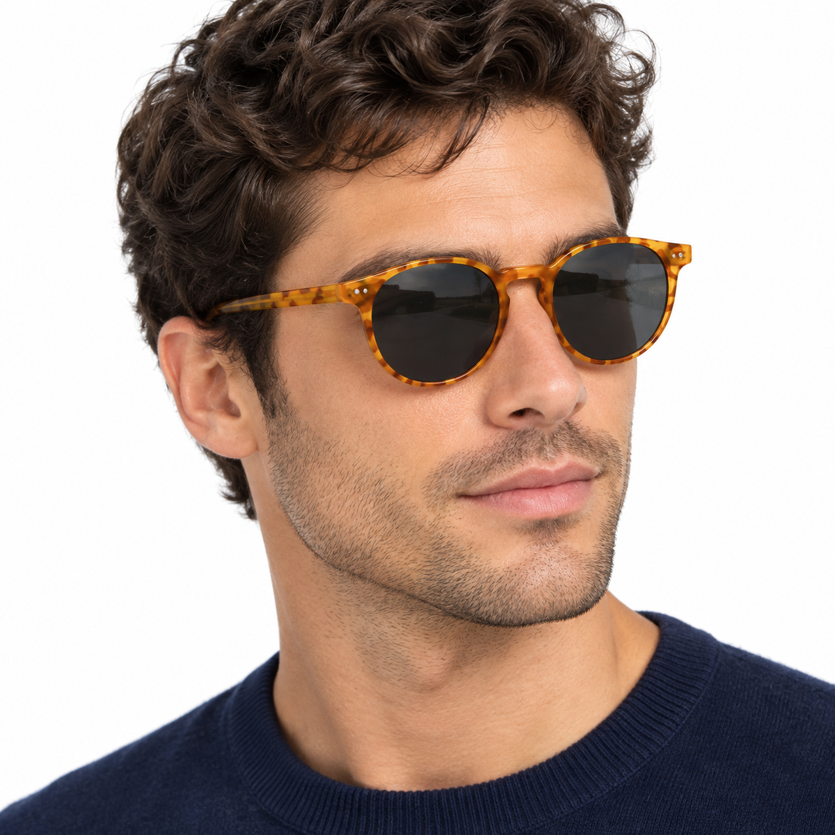 The Everett | Retro Round Sunglasses worn