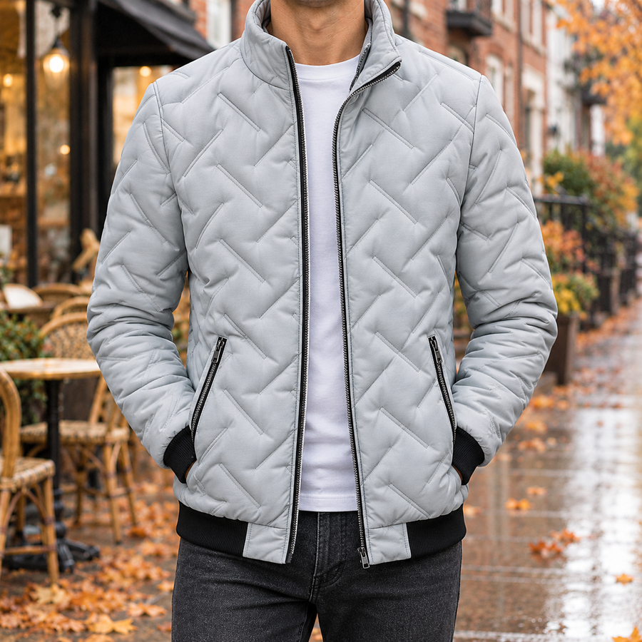 The Fulton | Quilted Stand-Collar Jacket