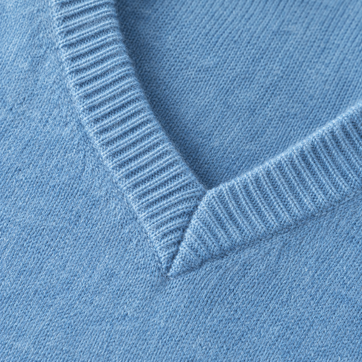 The Olympia | Merino-Blend V-Neck Sweater material close-up