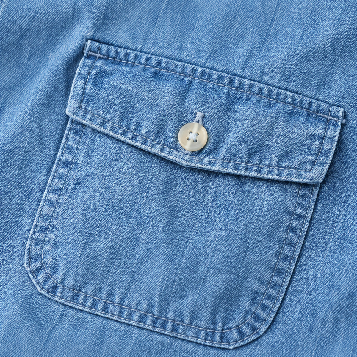 The Sandra | Women's Soft Denim Shirt material close-up