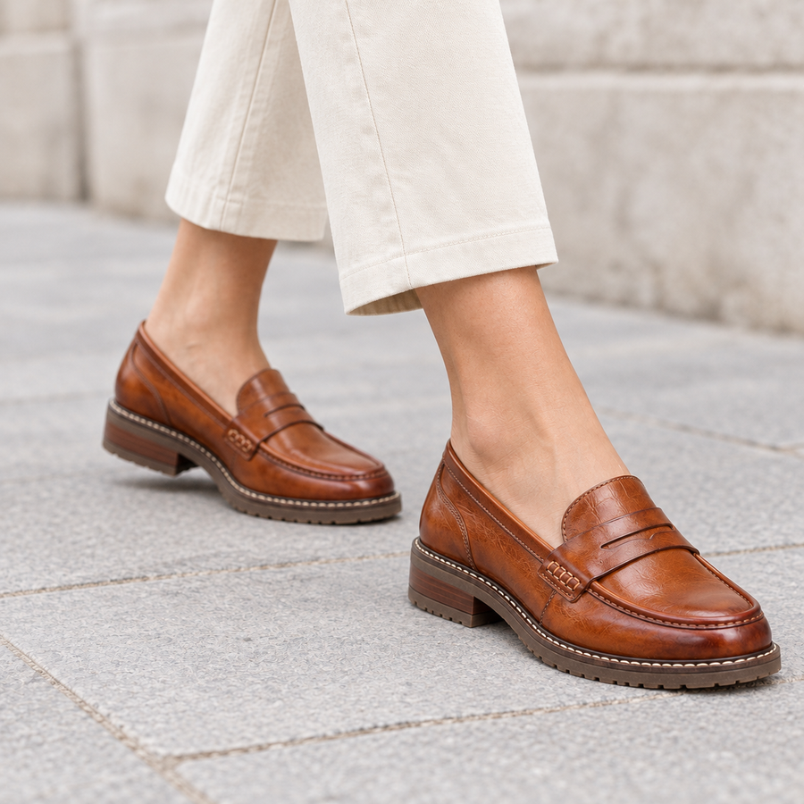 The Valetta | Women's Stitched Leather Loafers