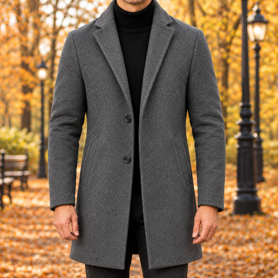 The Whitmore | Wool-Blend Single-Breasted Overcoat